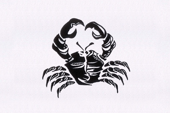 Artistically Crab: A Charming Embroidery Design for Personalized Gifts