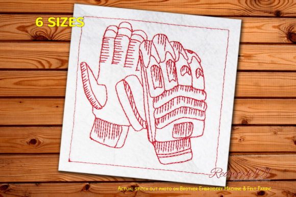 Cricket Hand Gloves Embroidery Design Review