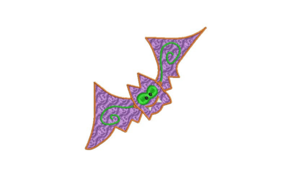 Purple Vamp: A Charming Halloween Embroidery Design for Personalized Gifts