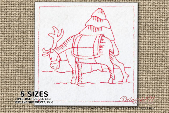 Santa's Reindeer Lineart Design Review: A Professional Embroidery Perspective