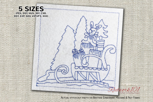 Santa Sleigh Bluework Review for Seasonal Embroidery Projects