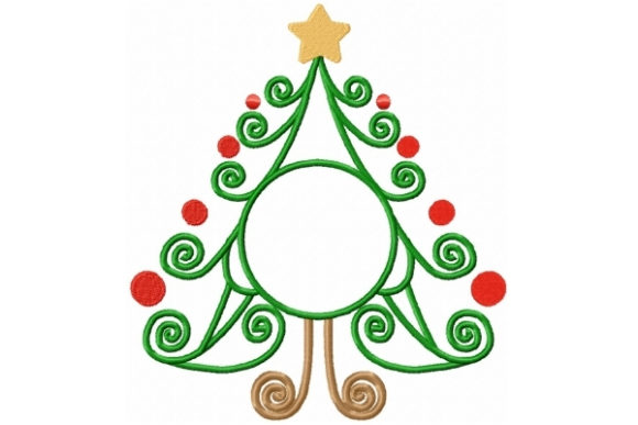 Swirly Christmas Tree Mono Review for Seasonal Embroidery Projects